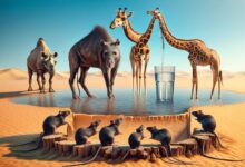 Krysy i žirafy vydrží bez vody déle než velbloudi