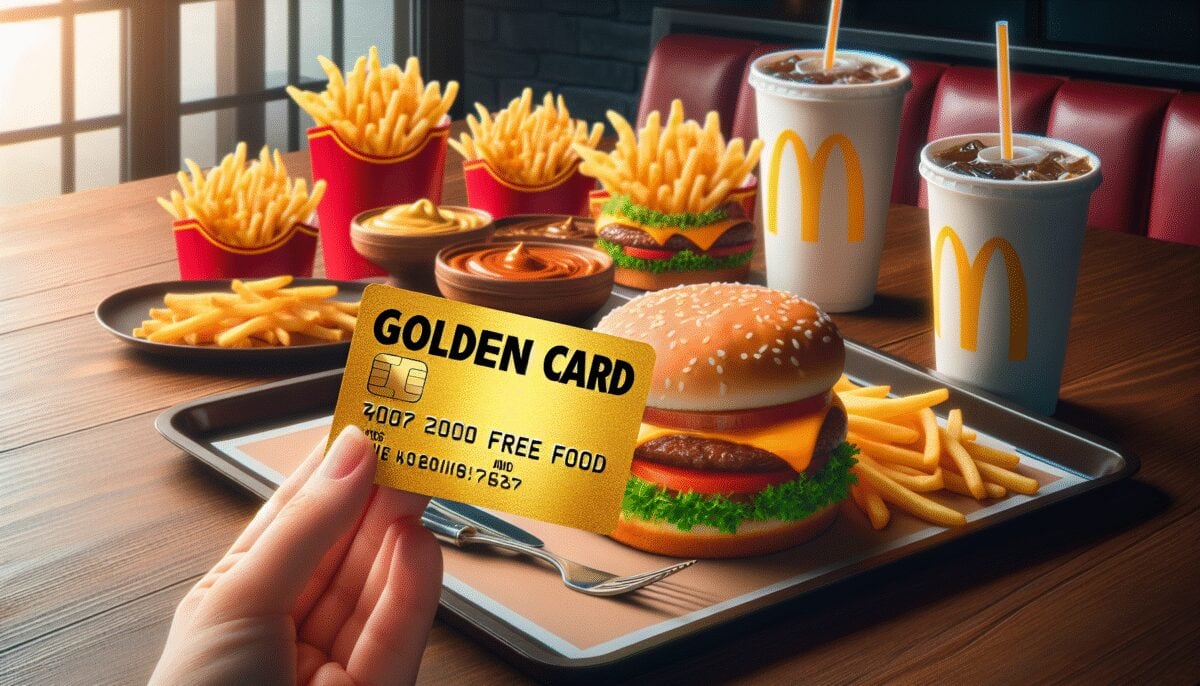 McDonald's rozdává zlaté karty, se kterou máte navždy jídlo zdarma