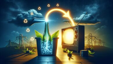 Recyklace jedné skleněné lahve ušetří energii na 3 hodiny sledování televize
