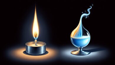 V nulové gravitaci je oheň modrý a kulatý