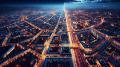 Východ a západ Berlína kvůli Berlínské zdi vypadají dodnes z vesmíru velmi rozdílně